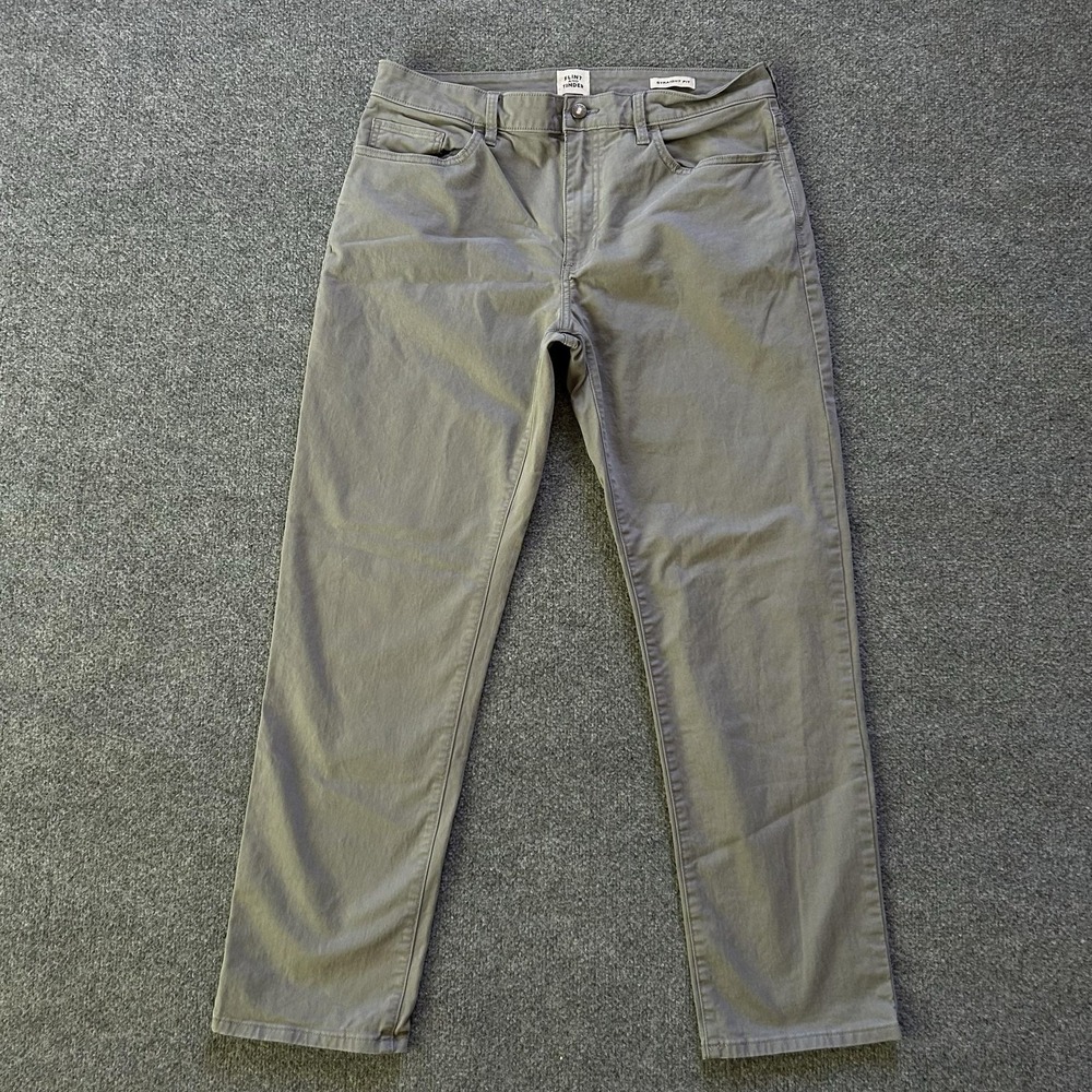 Flint And Tinder Jeans Mens 33x30 Grey Medium Wash Straight Fit Stretch Denim